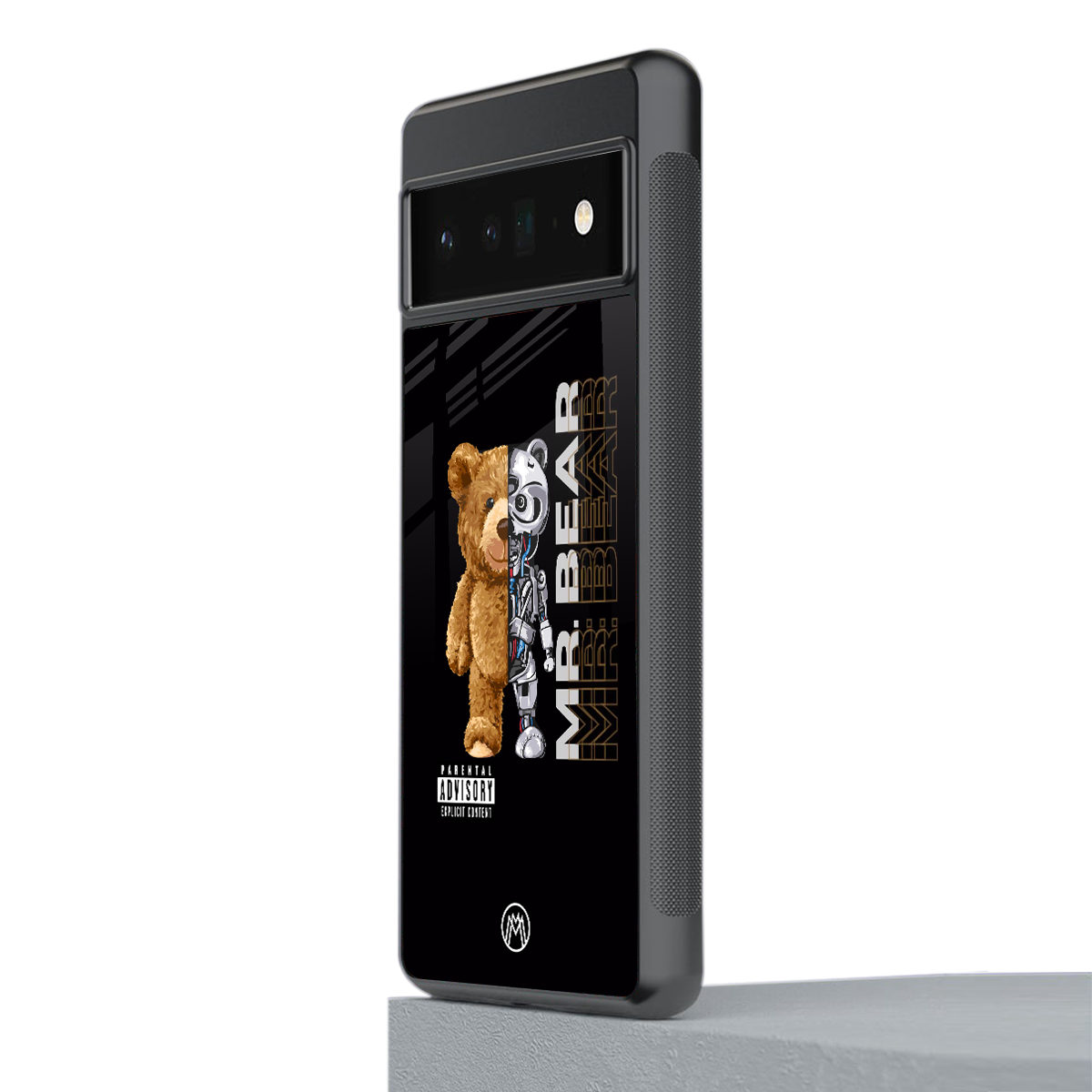 bear pal back phone cover | glass case for google pixel 6 pro
