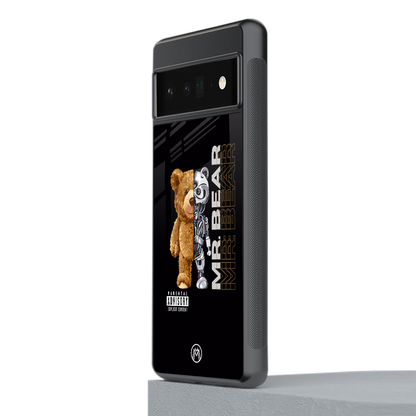 bear pal back phone cover | glass case for google pixel 6 pro