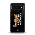 bear pal back phone cover | glass case for google pixel 6