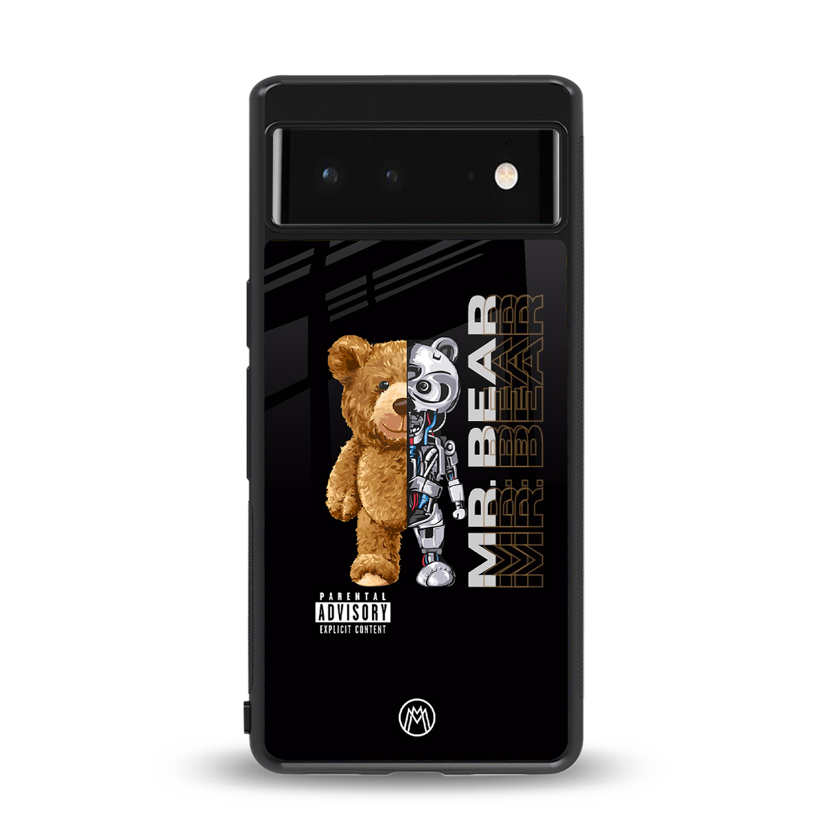 bear pal back phone cover | glass case for google pixel 6