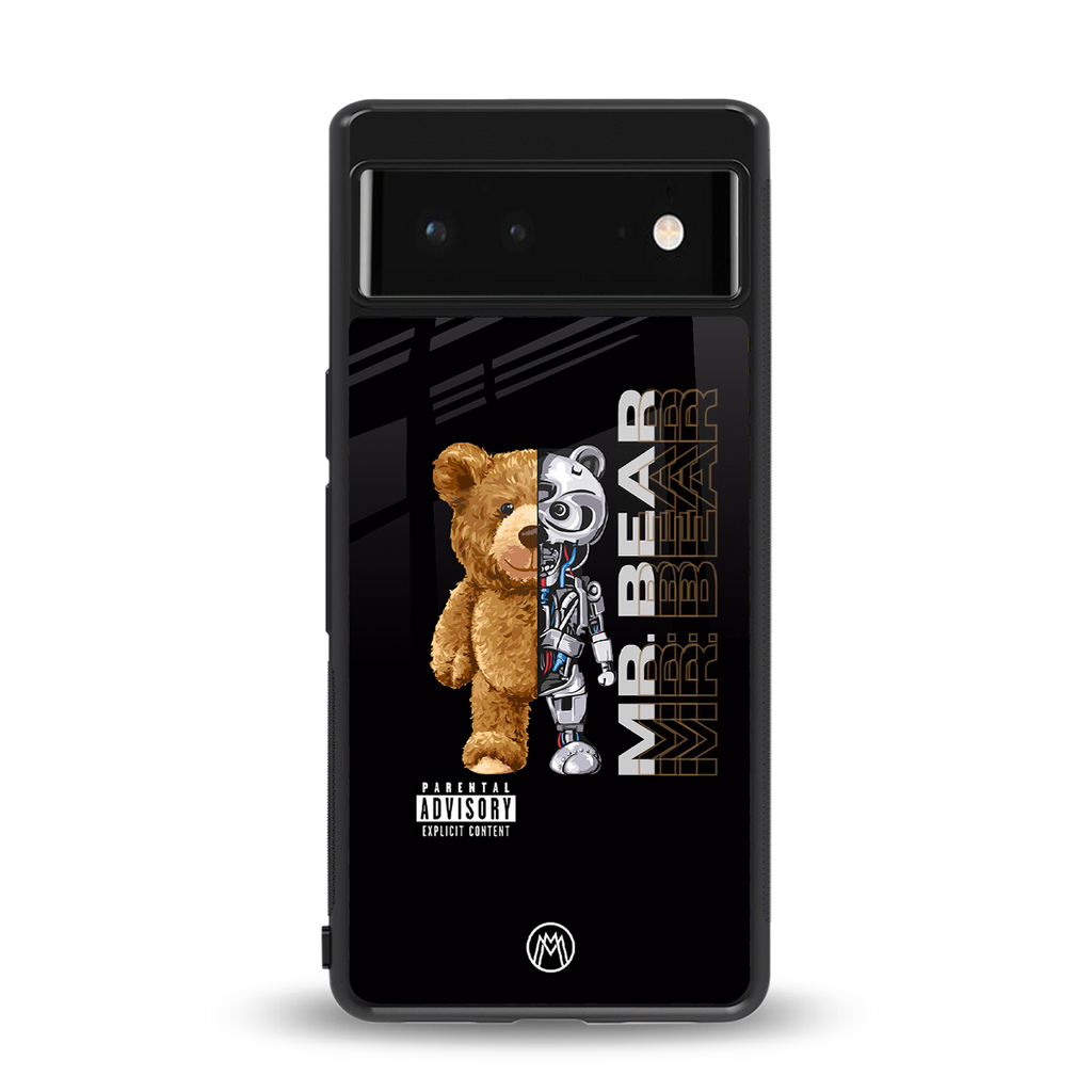bear pal back phone cover | glass case for Google Pixel 6A
