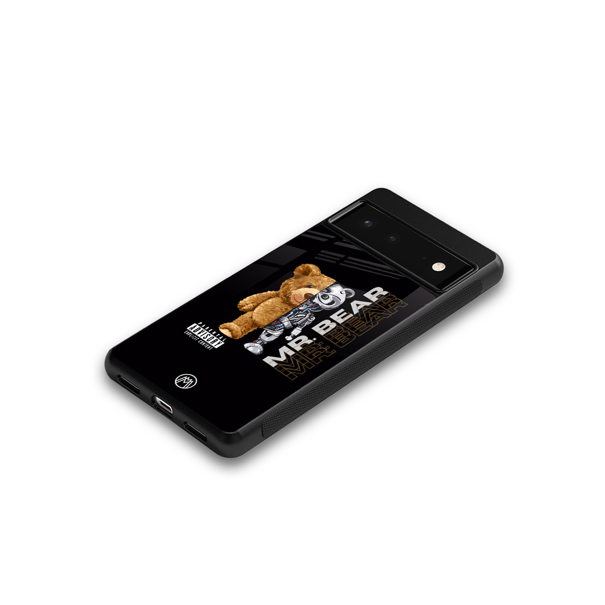bear pal back phone cover | glass case for google pixel 6