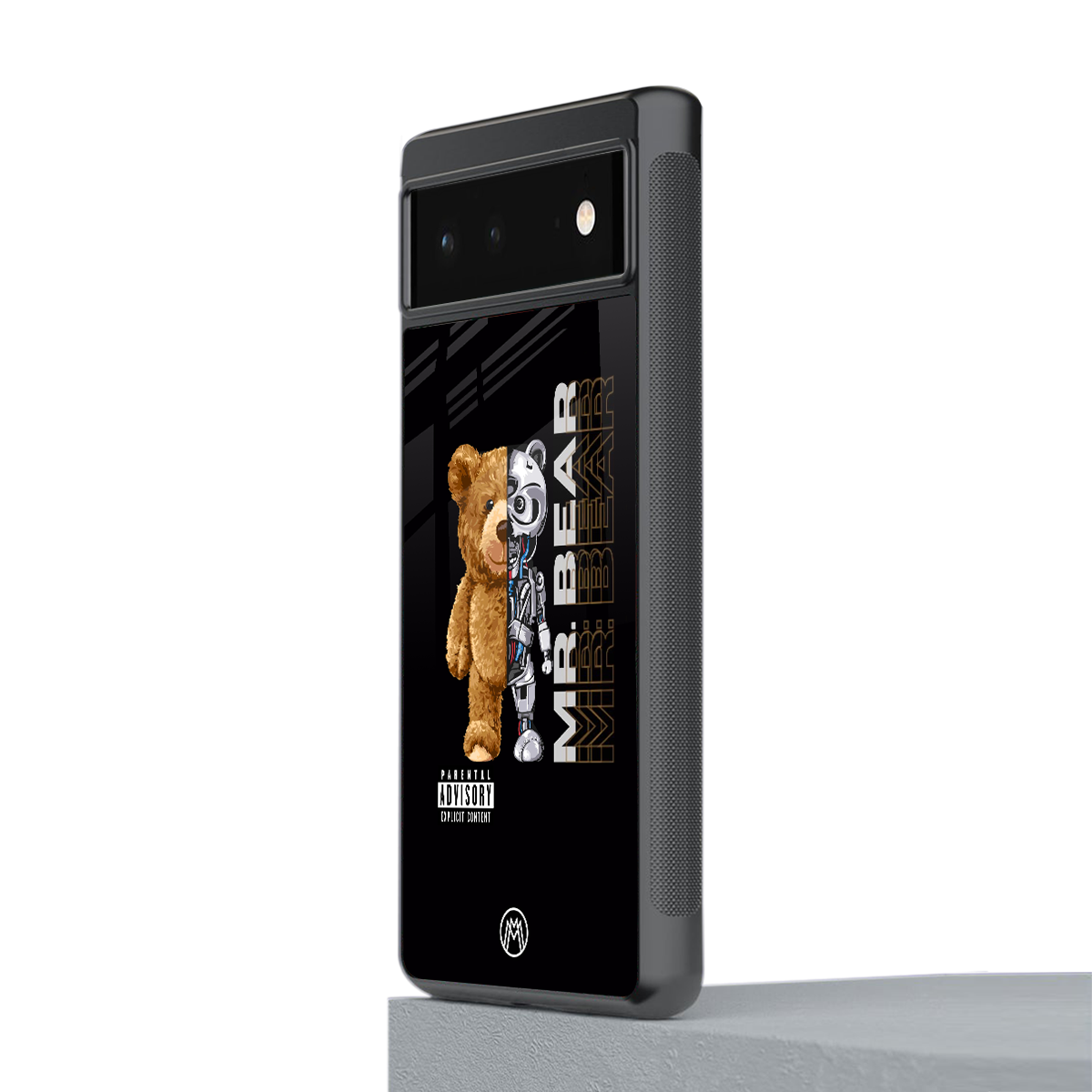 bear pal back phone cover | glass case for google pixel 6