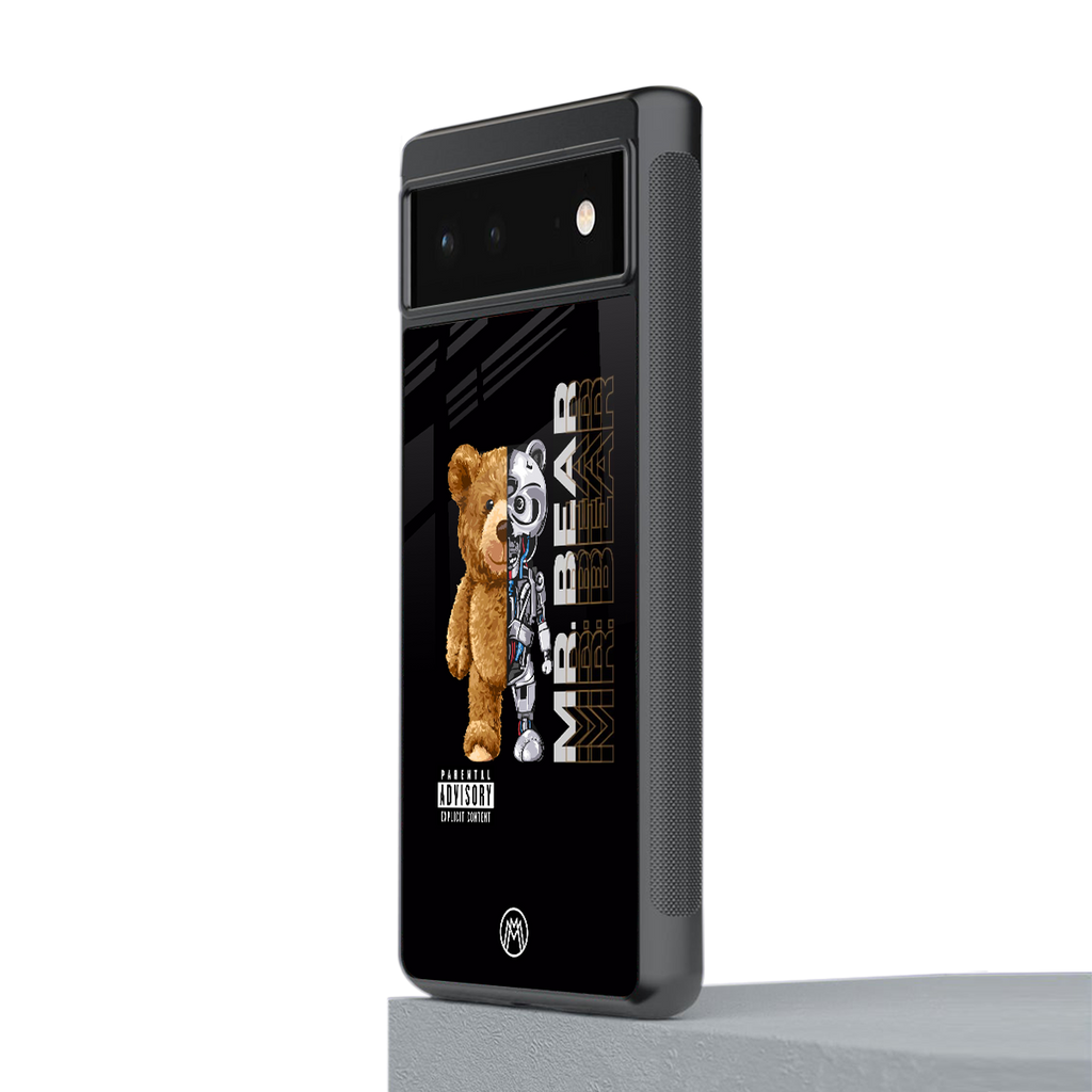 bear pal back phone cover | glass case for Google Pixel 6A