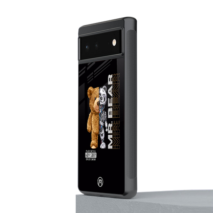 bear pal back phone cover | glass case for Google Pixel 6A