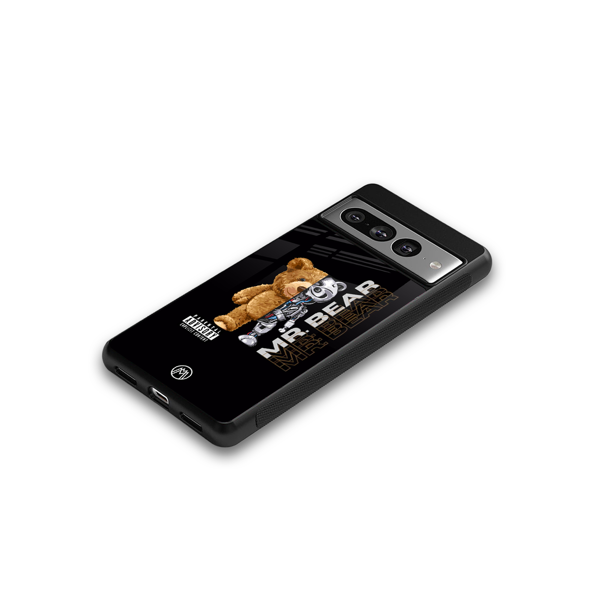 bear pal back phone cover | glass case for google pixel 7 pro