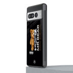 bear pal back phone cover | glass case for google pixel 7 pro