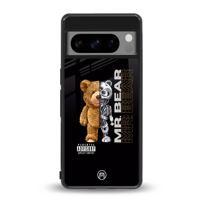 bear pal back phone cover | glass case for google pixel 8 pro