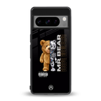 bear pal back phone cover | glass case for google pixel 8 pro