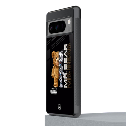 bear pal back phone cover | glass case for google pixel 8 pro