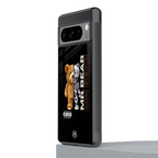 bear pal back phone cover | glass case for google pixel 8 pro