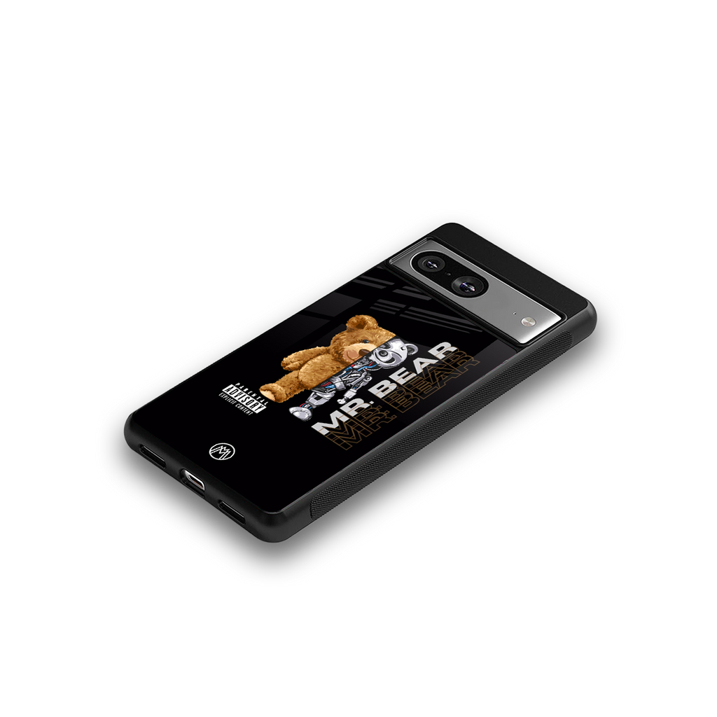 bear pal back phone cover | glass case for Google Pixel 8