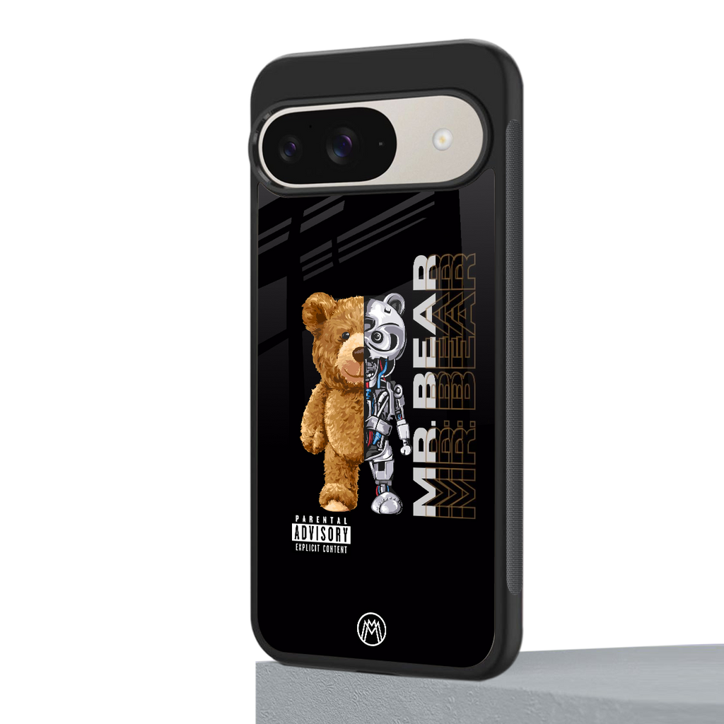 bear pal back phone cover | glass case for google pixel 9
