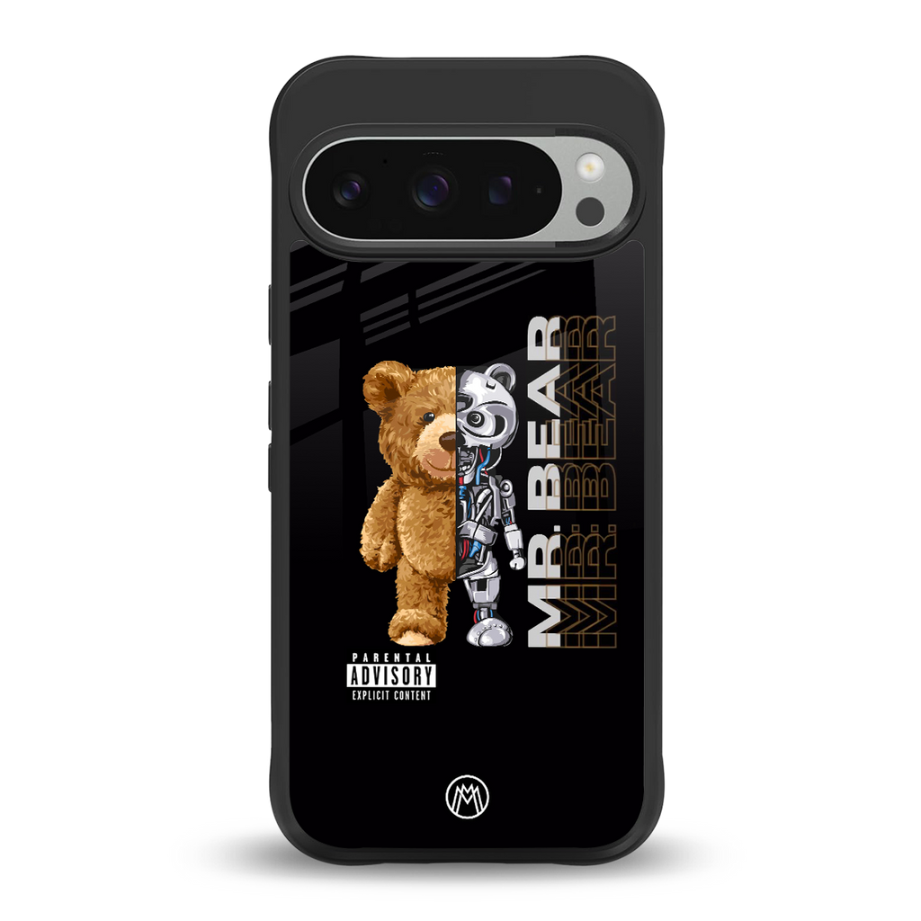 bear pal back phone cover | glass case for google pixel 9 pro