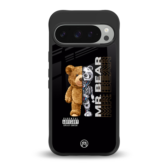 bear pal back phone cover | glass case for google pixel 9 pro xl