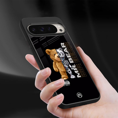 bear pal back phone cover | glass case for google pixel 9 pro xl