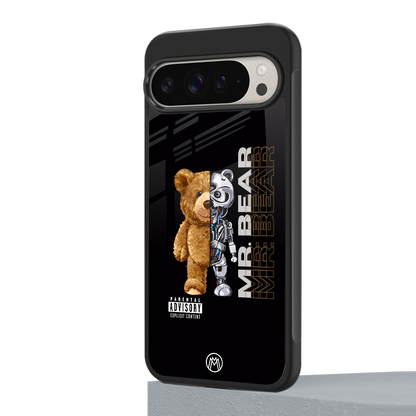 bear pal back phone cover | glass case for google pixel 9 pro xl