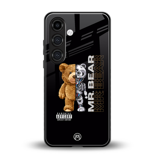 bear pal back phone cover | glass case for samsung galaxy s24 fe