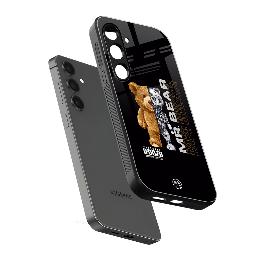 bear pal back phone cover | glass case for samsung galaxy s24 fe