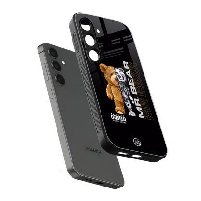 bear pal back phone cover | glass case for samsung galaxy s24 fe