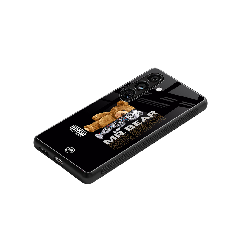 bear pal back phone cover | glass case for samsung galaxy s24 fe