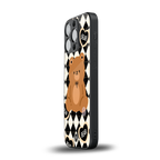 bear uniform pattern back phone cover | glass case for iphone 13 pro