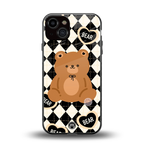 bear uniform pattern back phone cover | glass case for iphone 13