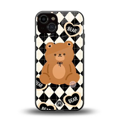 bear uniform pattern back phone cover | glass case for iphone 13