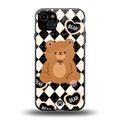 bear uniform pattern back phone cover | glass case for iphone 14 plus