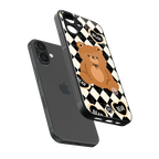 bear uniform pattern back phone cover | glass case for iphone 16