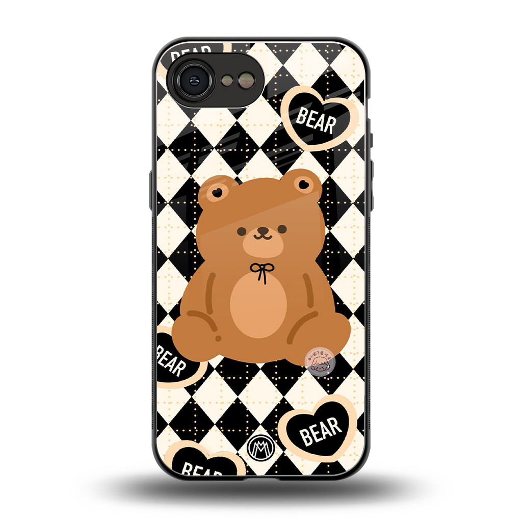 bear uniform pattern back phone cover | glass case for iphone 16e