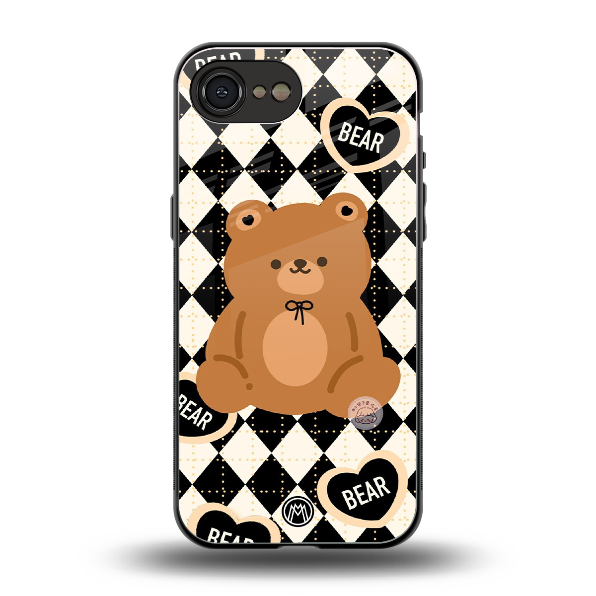 bear uniform pattern back phone cover | glass case for iphone 16e