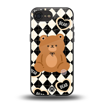 bear uniform pattern back phone cover | glass case for iphone 16e