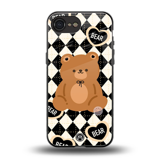 bear uniform pattern back phone cover | glass case for iphone 16e