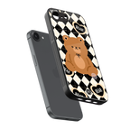 bear uniform pattern back phone cover | glass case for iphone 16e