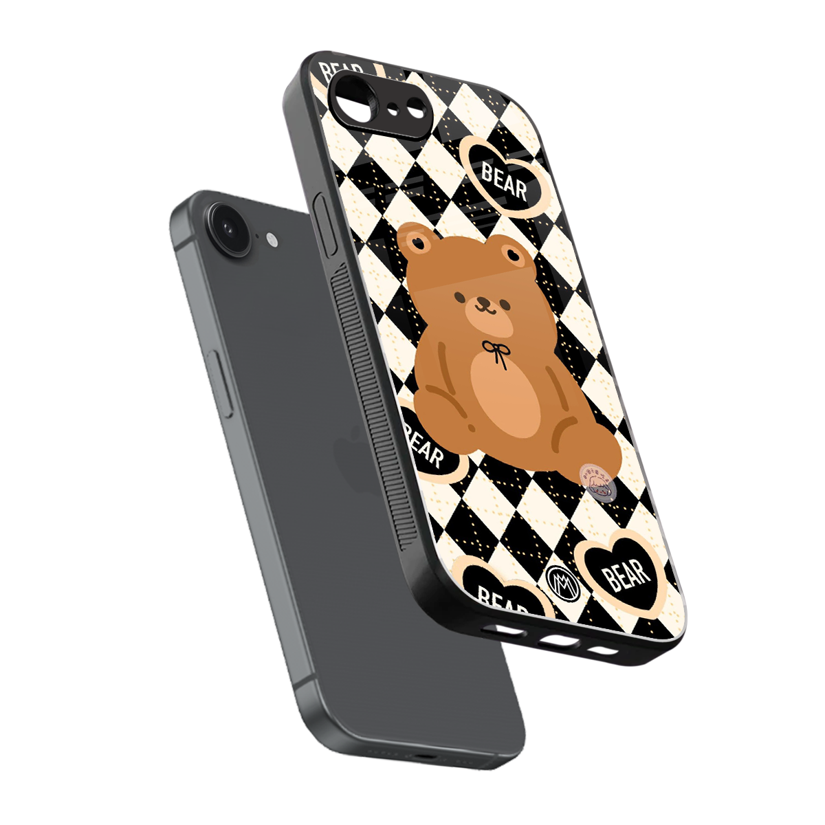 bear uniform pattern back phone cover | glass case for iphone 16e
