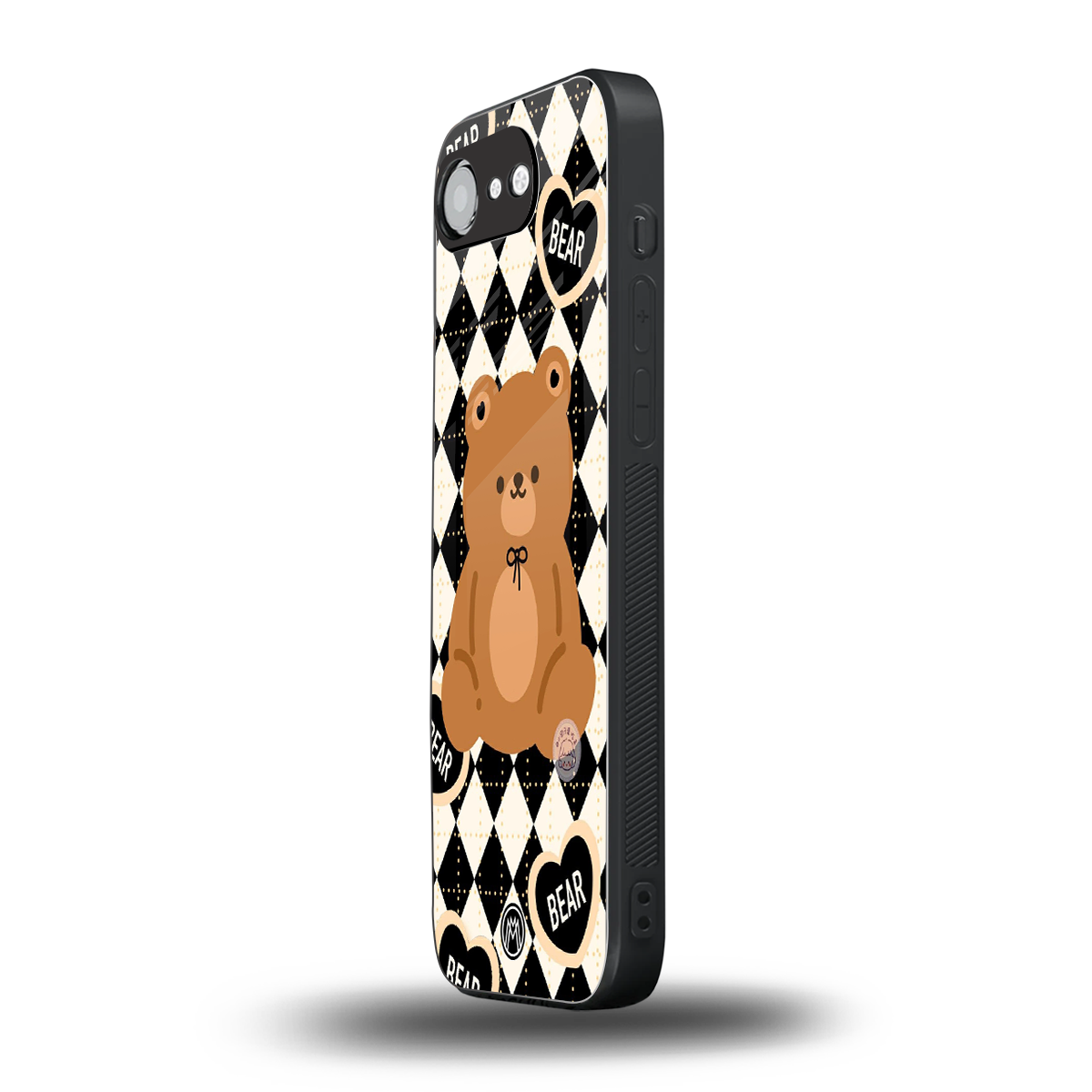 bear uniform pattern back phone cover | glass case for iphone 16e