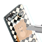 bear uniform pattern back phone cover | glass case for iphone 16e