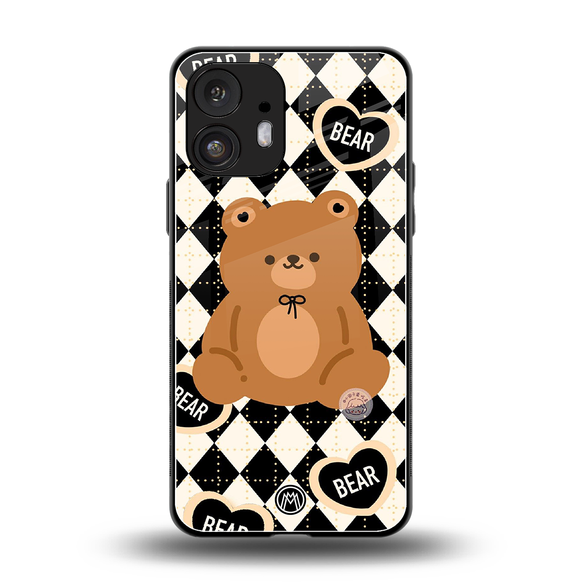bear uniform pattern back phone cover | glass case for nothing phone 2