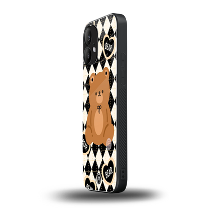 bear uniform pattern back phone cover | glass case for nothing phone 2