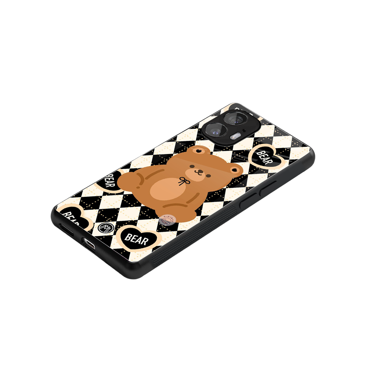 bear uniform pattern back phone cover | glass case for nothing phone 2