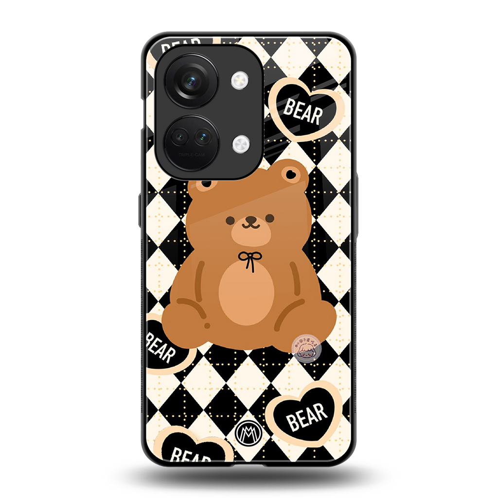 bear uniform pattern back phone cover | glass case for oneplus nord 3
