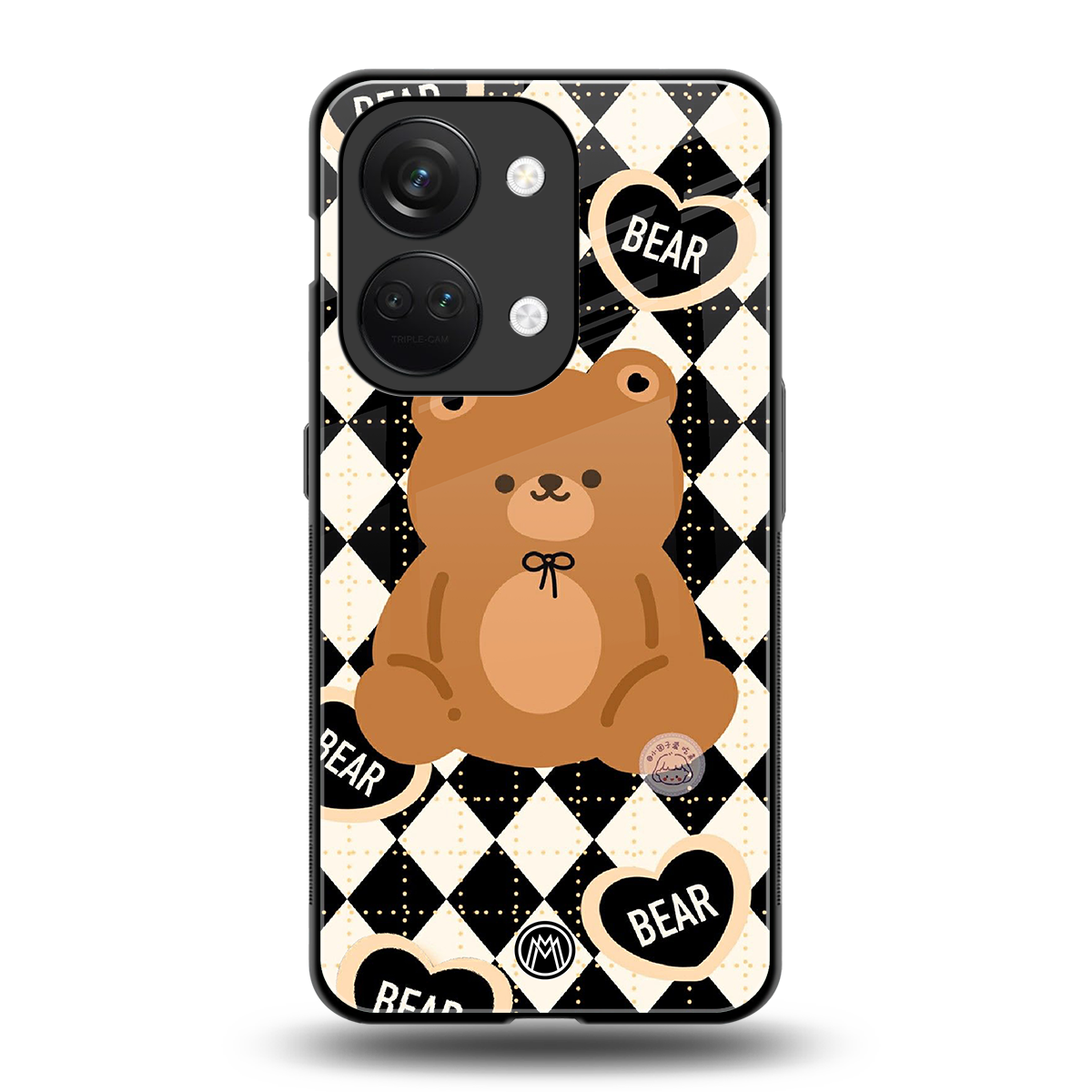 bear uniform pattern back phone cover | glass case for oneplus nord 3