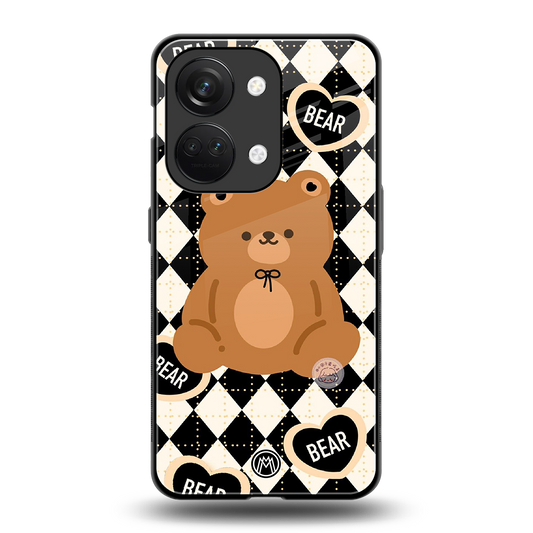 bear uniform pattern back phone cover | glass case for oneplus nord 3