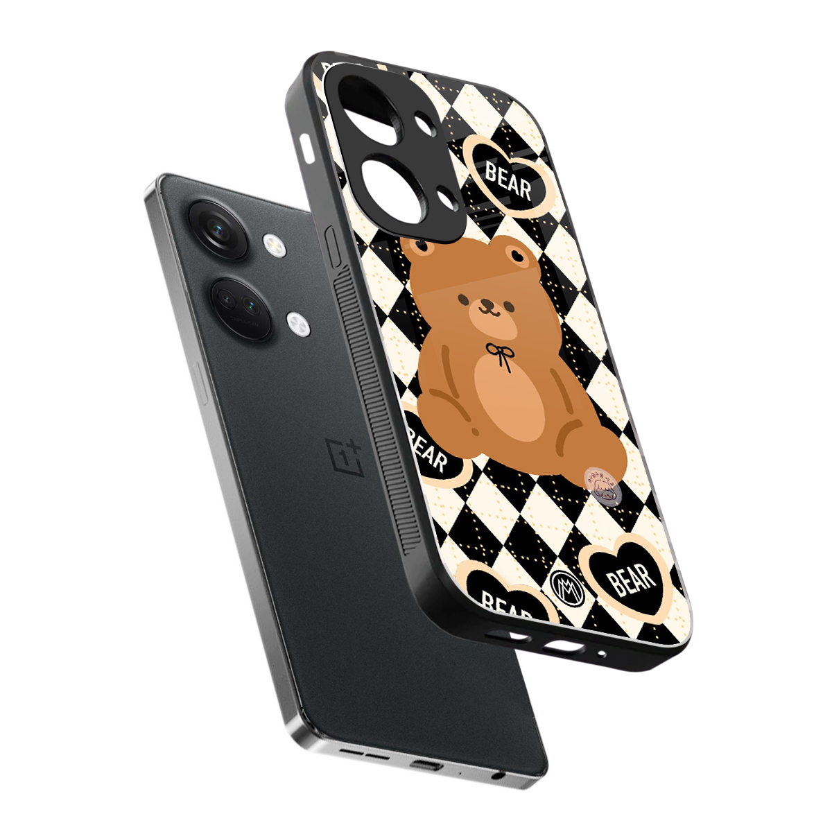 bear uniform pattern back phone cover | glass case for oneplus nord 3