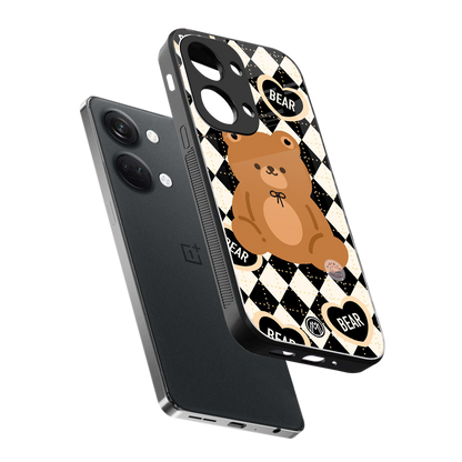 bear uniform pattern back phone cover | glass case for oneplus nord 3