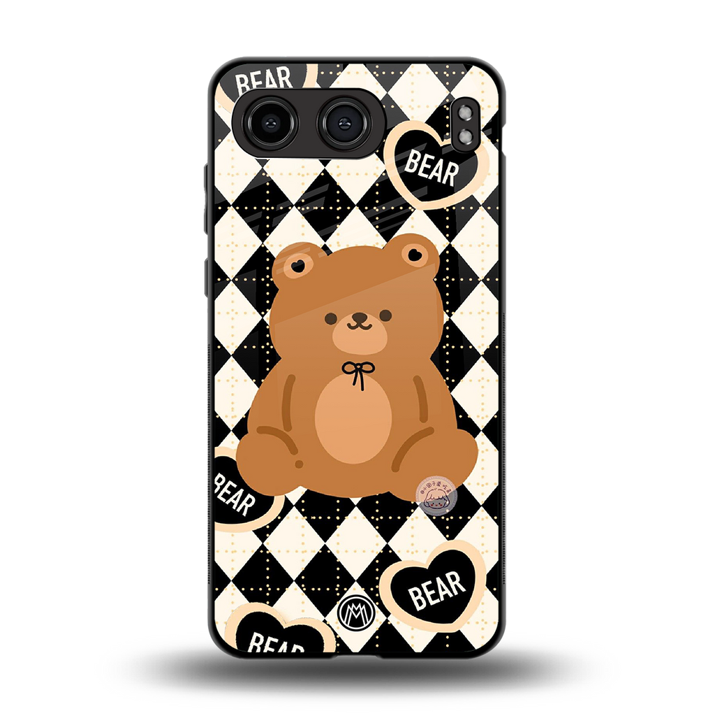 bear uniform pattern back phone cover | glass case for oneplus nord 4