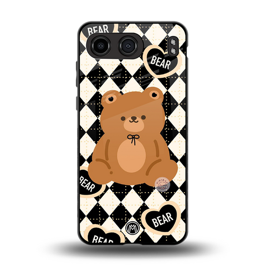 bear uniform pattern back phone cover | glass case for oneplus nord 4