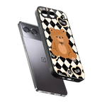 bear uniform pattern back phone cover | glass case for oneplus nord 4