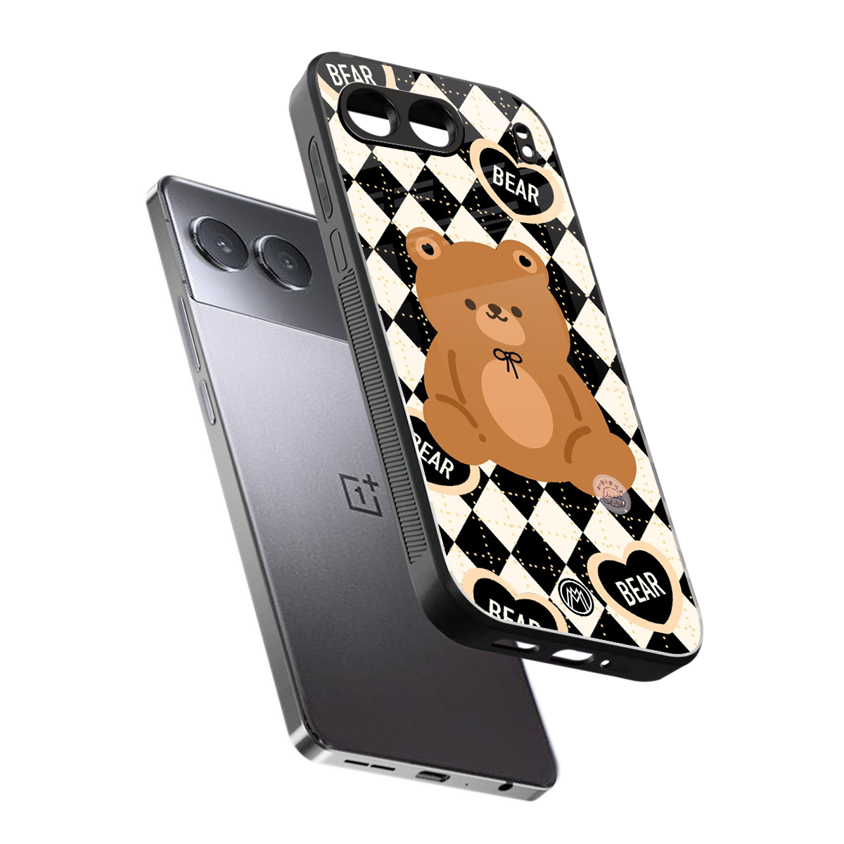 bear uniform pattern back phone cover | glass case for oneplus nord 4